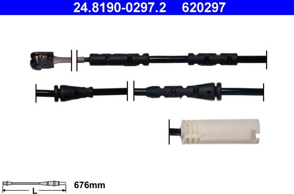 ATE 24.8190-0297.2 - Warning Contact, brake pad wear parts5.com