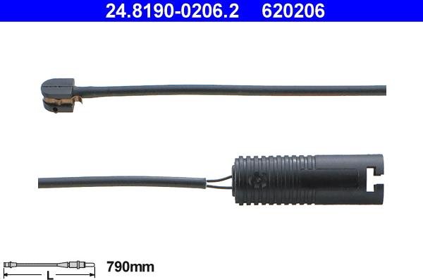 ATE 24.8190-0206.2 - Warning Contact, brake pad wear parts5.com