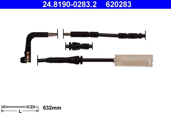 ATE 24.8190-0283.2 - Warning Contact, brake pad wear parts5.com