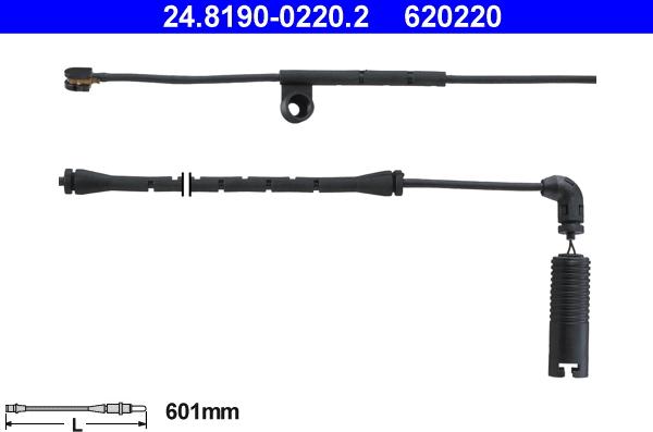 ATE 24.8190-0220.2 - Contacto de aviso, desgaste de los frenos parts5.com