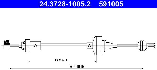 ATE 24.3728-1005.2 - Cięgło, sterowanie sprzęgłem parts5.com