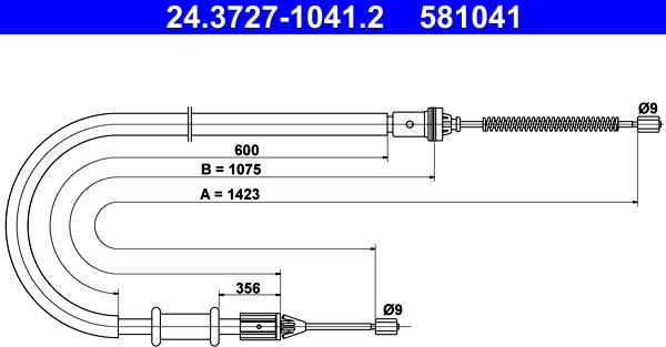 ATE 24.3727-1041.2 - Tel halat, el freni parts5.com