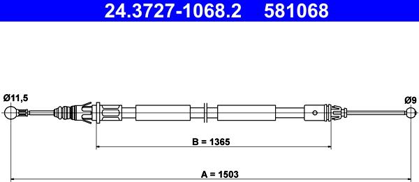 ATE 24.3727-1068.2 - Vaijeri, seisontajarru parts5.com