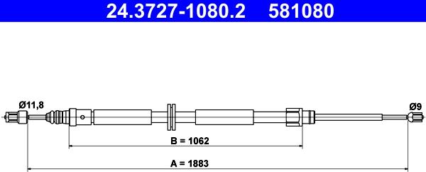 ATE 24.3727-1080.2 - Zicovod,rocna zavora parts5.com