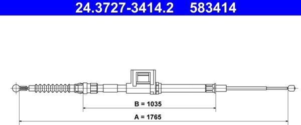 ATE 24.3727-3414.2 - Cięgło, hamulec postojowy parts5.com