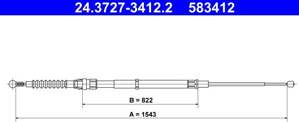 ATE 24.3727-3412.2 - Cięgło, hamulec postojowy parts5.com