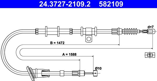 ATE 24.3727-2109.2 - Zicovod,rocna zavora parts5.com