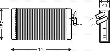 Ava Quality Cooling AI 6052 - Radiador de calefacción parts5.com