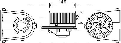 Ava Quality Cooling AI8378 - Ventilator, habitaclu parts5.com