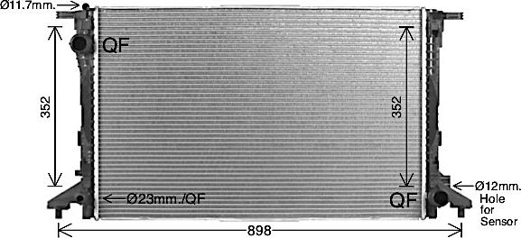 Ava Quality Cooling AI2441 - Radiator, racire motor parts5.com