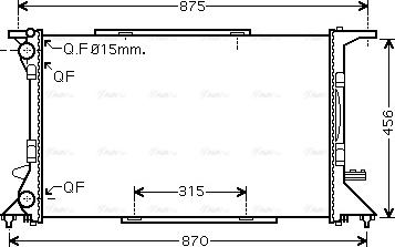 Ava Quality Cooling AI 2306 - Radiador, refrigeración del motor parts5.com