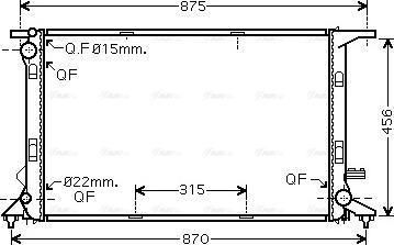 Ava Quality Cooling AIA2290 - Hladnjak, hlađenje motora parts5.com