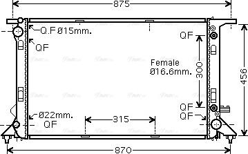 Ava Quality Cooling AIA2291 - Hladnjak, hlađenje motora parts5.com