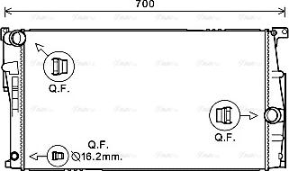 Ava Quality Cooling BW2453 - Radiator, racire motor parts5.com