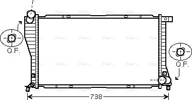 Ava Quality Cooling BW 2234 - Radiator, racire motor parts5.com