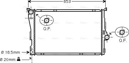 Ava Quality Cooling BWA2205 - Radiador, refrigeración del motor parts5.com