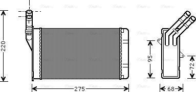 Ava Quality Cooling CN 6055 - Топлообменник, отопление на вътрешното пространство parts5.com