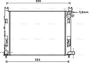 Ava Quality Cooling DAA2007 - Radiator, racire motor parts5.com