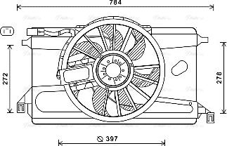 Ava Quality Cooling FD7561 - Fan, radiator parts5.com