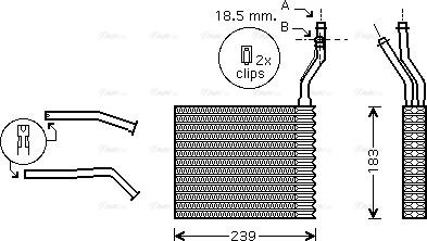 Ava Quality Cooling FDA6364 - Heat Exchanger, interior heating parts5.com