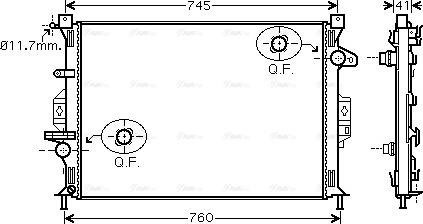 Ava Quality Cooling FDA2424 - Radiator, racire motor parts5.com