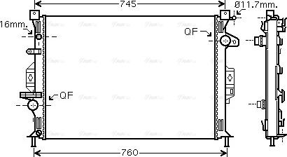 Ava Quality Cooling FDA2425 - Chladič motora parts5.com