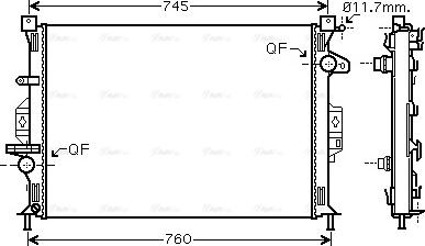 Ava Quality Cooling FDA2422 - Radiateur, refroidissement du moteur parts5.com