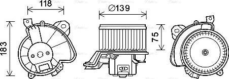 Ava Quality Cooling FT8431 - Kalorifer motoru parts5.com