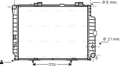 Ava Quality Cooling MSA2231 - Chłodnica, układ chłodzenia silnika parts5.com