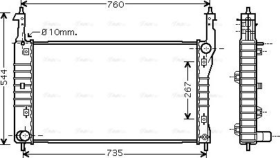 Ava Quality Cooling OLA2432 - Radiator, racire motor parts5.com