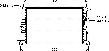 Ava Quality Cooling OLA2244 - Ψυγείο, ψύξη κινητήρα parts5.com