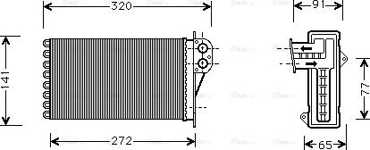 Ava Quality Cooling PE 6199 - Heat Exchanger, interior heating parts5.com