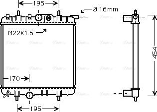 Ava Quality Cooling PE 2243 - Radiator, racire motor parts5.com