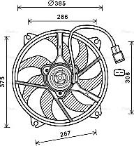 Ava Quality Cooling PE7556 - Ventilátor chladenia motora parts5.com