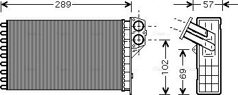 Ava Quality Cooling PEA6226 - Schimbator caldura, incalzire habitaclu parts5.com