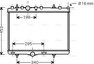 Ava Quality Cooling PEA2255 - Ψυγείο, ψύξη κινητήρα parts5.com