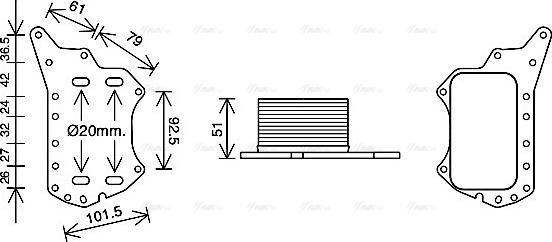 Ava Quality Cooling RT3638 - Масляный радиатор, двигательное масло parts5.com