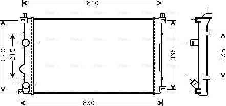 Ava Quality Cooling RTA2322 - Hűtő, motorhűtés parts5.com