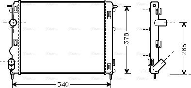 Ava Quality Cooling RTA2269 - Chłodnica, układ chłodzenia silnika parts5.com