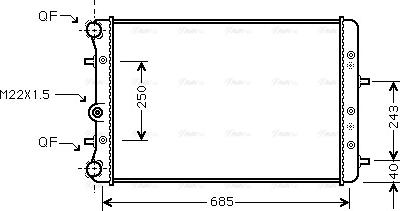 Ava Quality Cooling SAA2006 - Jäähdytin,moottorin jäähdytys parts5.com