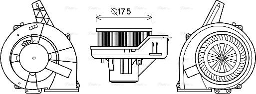 Ava Quality Cooling ST8045 - Interior Blower parts5.com