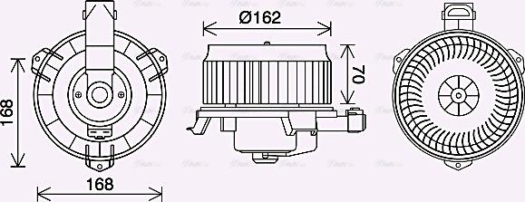 Ava Quality Cooling TO8743 - Wentylator wewnętrzny parts5.com