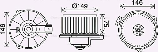 Ava Quality Cooling TO8735 - Vnútorný ventilátor parts5.com