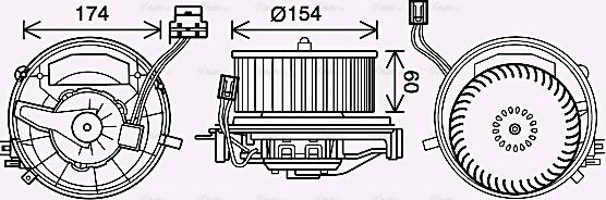 Ava Quality Cooling VN8399 - Ventilador habitáculo parts5.com