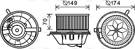 Ava Quality Cooling VN8342 - Ventilador habitáculo parts5.com