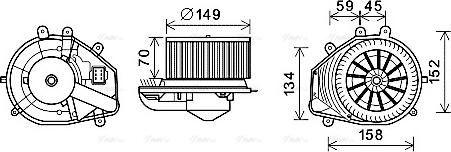 Ava Quality Cooling VN8353 - Βεντιλατέρ εσωτερικού χώρου parts5.com