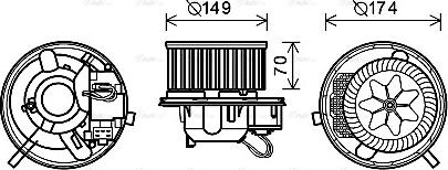 Ava Quality Cooling VN8339 - Ventilador habitáculo parts5.com