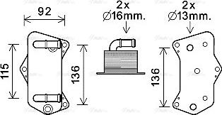 Ava Quality Cooling VN3395 - Yağ soğutucusu, otomatik şanzıman parts5.com