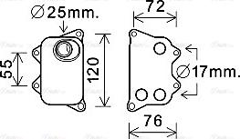 Ava Quality Cooling VN3390 - Масляный радиатор, двигательное масло parts5.com