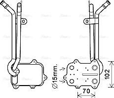 Ava Quality Cooling VN3389 - Motor yağ radyatörü parts5.com